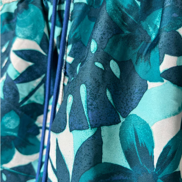 Lands' End Swim Trunks in Blue/Green Tropical Print Size Large 36-38 - Picture 2 of 5